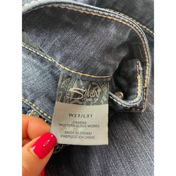 Silver Jeans Co Suki Skinny Dark Wash Mid Rise Denim Jeans W27 L31 L9113SSR409 - Picture 10 of 16